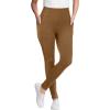 Woman Within Plus Size Tall Stretch-Cotton Knit Pull-On Pocket Leggings(Toffee)