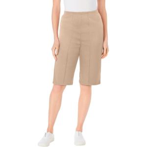 Woman Within Plus Size Knit Bermuda Short(New Khaki)