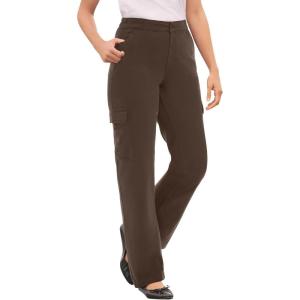Woman Within Plus Size Straight-Leg Cargo Pant(Chocolate)