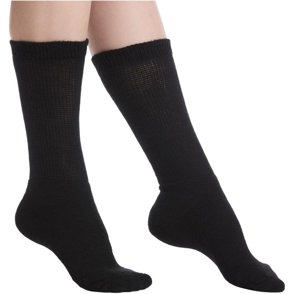 image:imageComfort Choice Womens Plus Size Diabetic Ultra Plush Crew Socks 3PackBasic Pack