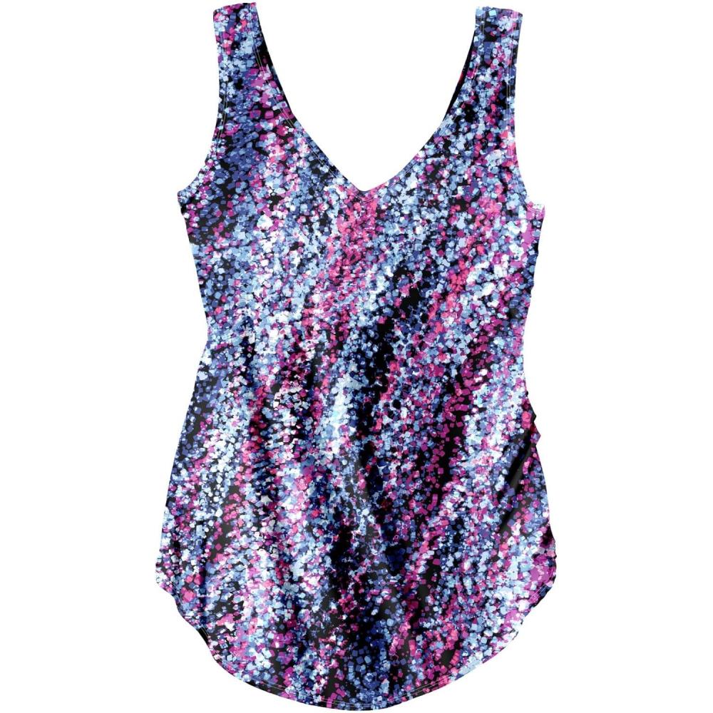 image:imageSwim 365 Womens Plus Size Cargo Swim Short with Builtin BriefDream Blue Abstract