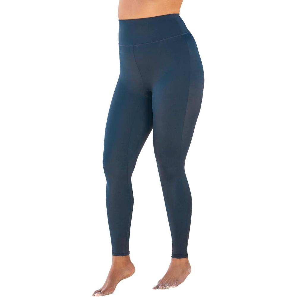 image:imageSwimsuits For All Swim 365 Womens Plus Size 360 Powermesh HighWaist Swim Legging with Tummy ControlNavy