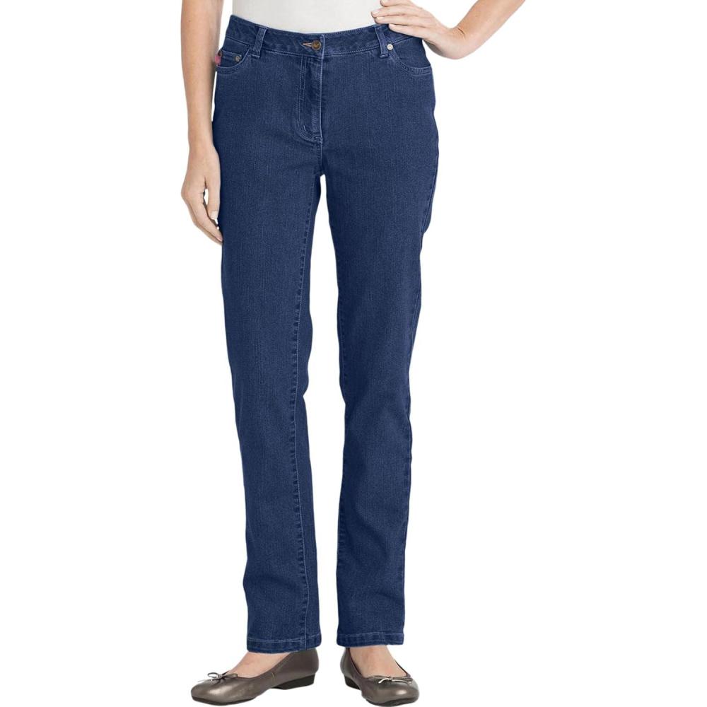 image:imageWoman Within Plus Size StretchDenim SlimLeg FivePocket JeansIndigo