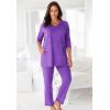Dreams & Co. Plus Size 2-Piece Lounge Set(Heather Evening Blue)