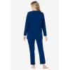 Dreams & Co. Plus Size 2-Piece Lounge Set(Heather Evening Blue)