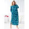 Dreams & Co. Plus Size Cotton Flannel Lounger(Soft Iris Plaid)