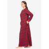 Dreams & Co. Plus Size Cotton Flannel Lounger(Soft Iris Plaid)