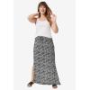 Ellos Plus Size Knit Maxi Skirt(Black)