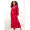 Only Necessities Plus Size Smocked Velour Long Robe