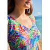 Swim 365 Women’s Plus Size Cargo Swim Short with Built-in Brief(Rainbow Paradise)