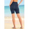 Swim 365 Women’s Plus Size High-Waist No-Slip Swim Bike Short(Black)