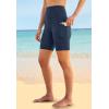 Swim 365 Women’s Plus Size High-Waist No-Slip Swim Bike Short(Navy)