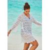 Swim 365 Women’s Plus Size Scallop Lace Cover Up(Black)
