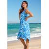 Swimsuits For All Swim 365 Women’s Plus Size Sharktail Beach Cover Up(Cool Neon Floral)