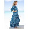 Swimsuits for All Swim 365 Women’s Plus Size Faux-Wrap Swim Cover Up(Multi Dot Animal)
