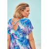 Swimsuits for All Swim 365 Women’s Plus Size High-Low Cover Up(Multi Watercolor Tie Dye)