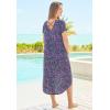 Swimsuits for All Swim 365 Women’s Plus Size High-Low Cover Up(Multi Watercolor Tie Dye)
