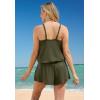 Swimsuits for All Swim 365 Women’s Plus Size High-Neck Swim Romper(Olive)