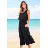 Swimsuits for All Swim 365 Women’s Plus Size Jumpsuit Cover-Up(Black)