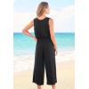 Swimsuits for All Swim 365 Women’s Plus Size Jumpsuit Cover-Up(Black)