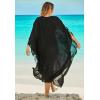 Swimsuits for All Swim 365 Women’s Plus Size Long Embellished Cover Up(Merlot Mixed Animal)