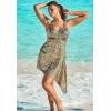 Swimsuits for All Swim 365 Women’s Plus Size Multi-Style Convertible Swim Dress(Gold Animal Foil)