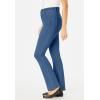 Woman Within Plus Size Bootcut Stretch Comfort Denim Five-Pocket Jeans(Black Denim)