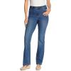 Woman Within Plus Size Bootcut Stretch Comfort Denim Five-Pocket Jeans(Dark Sanded Wash)