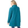 Woman Within Plus Size Fleece Swing Funnel-Neck Coat(Deep Teal)