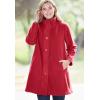 Woman Within Plus Size Fleece Swing Funnel-Neck Coat(Honey Glaze)