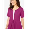 Woman Within Plus Size Layered Knit Empire Dress(Navy)