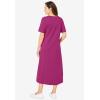 Woman Within Plus Size Layered Knit Empire Dress(Raspberry)