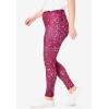 Woman Within Plus Size Petite Stretch Cotton Cozy Legging(Gunmetal Bias Plaid)