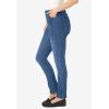Woman Within Plus Size Straight-Leg Stretch Comfort Denim Five-Pocket Jeans(Black Denim)