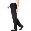 Woman Within Plus Size Straight-Leg Stretch Ponte-Knit Pull-On Pants(Heather Charcoal)