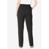 Woman Within Plus Size Straight-Leg Stretch Ponte-Knit Pull-On Pants(Navy)