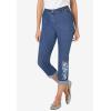 Woman Within Plus Size Stretch Denim Five-Pocket Girlfriend Jeans(Indigo)