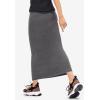 ellos Plus Size Cotton Spandex Pull On A Line Maxi Skirt(Medium Heather Grey)