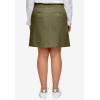 ellos Plus Size Stretch Chino Mid-Rise Skort(Dark Basil)