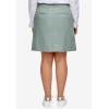 ellos Plus Size Stretch Chino Mid-Rise Skort(Grey Spruce)