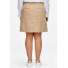 ellos Plus Size Stretch Chino Mid-Rise Skort(New Khaki)