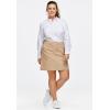 ellos Plus Size Stretch Chino Mid-Rise Skort(Radiant Red)