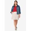 ellos Plus Size Stretch Chino Mid-Rise Skort(Radiant Red)