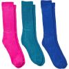 Comfort Choice Women’s Plus Size Diabetic Ultra Plush Crew Socks 3-Pack(Bright Pack)