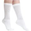 Comfort Choice Women’s Plus Size Diabetic Ultra Plush Crew Socks 3-Pack(White Pack)