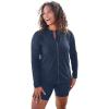 Swimsuits for All Swim 365 Women’s Plus Size Chlorine Resistant Long-Sleeve Colorblock Swim Tee(Navy)