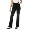 Woman Within Plus Size Bootcut Stretch Comfort Denim Five-Pocket Jeans(Black Denim)