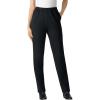 Woman Within Plus Size Straight-Leg Stretch Ponte-Knit Pull-On Pants(Black)