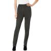 Woman Within Plus Size Straight-Leg Stretch Ponte-Knit Pull-On Pants(Heather Charcoal)