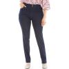 Woman Within Plus Size Stretch Built-in Slimming Panel Straight Leg Jeans(Indigo)